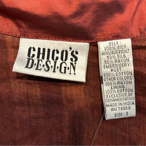 CHICO’S MADRE BLOUSE/JACKET NWT - Picture 10 of 14